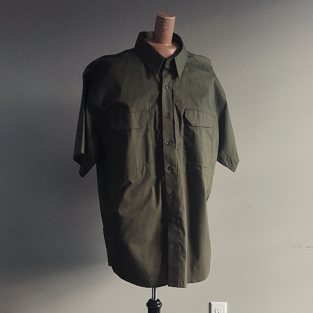 V2 Tactical Dark Green Men's Shirt With Multiple Pockets